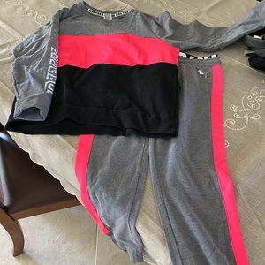 PINK Sweatshirt and Pants Set
